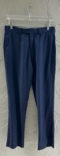 MINT 248 Brooks Brothers Regent Fit Blue Wool Dress Pants Trousers 33W 33x32
