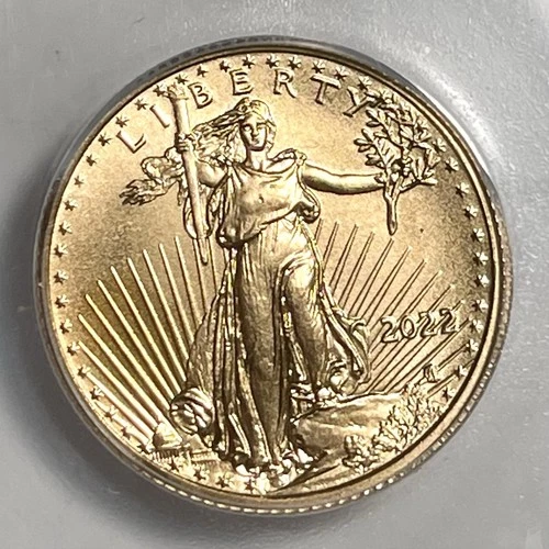 2022 $10 American Gold Eagle ICG MS69 .999 Fine Gold 1/4 Oz - Beautiful Coin!