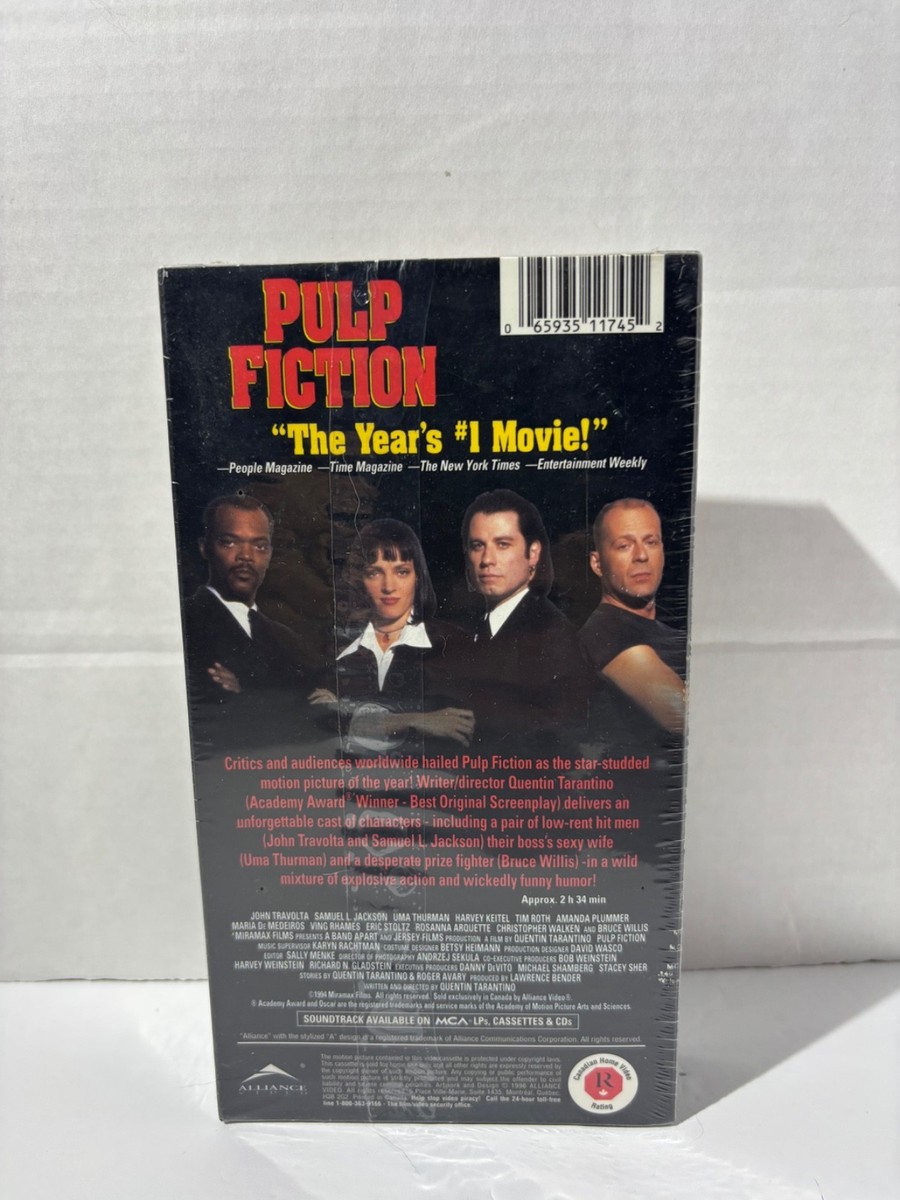 PULP FICTION VHS ビデオテープ Pulp Fiction VHS (1994, Sealed, Quentin Tarantino, Alliance Video
