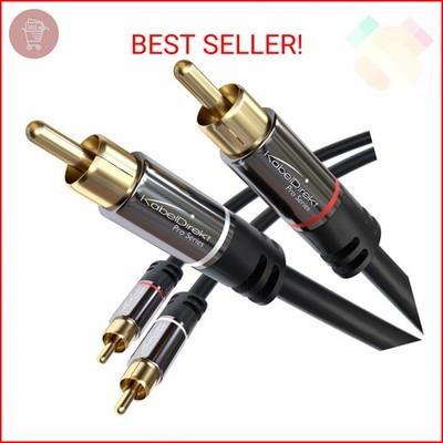 CableDirect   6ft RCA/Phono Cable, 2 × 2 Plugs, Stereo Audio Cable, Practically
