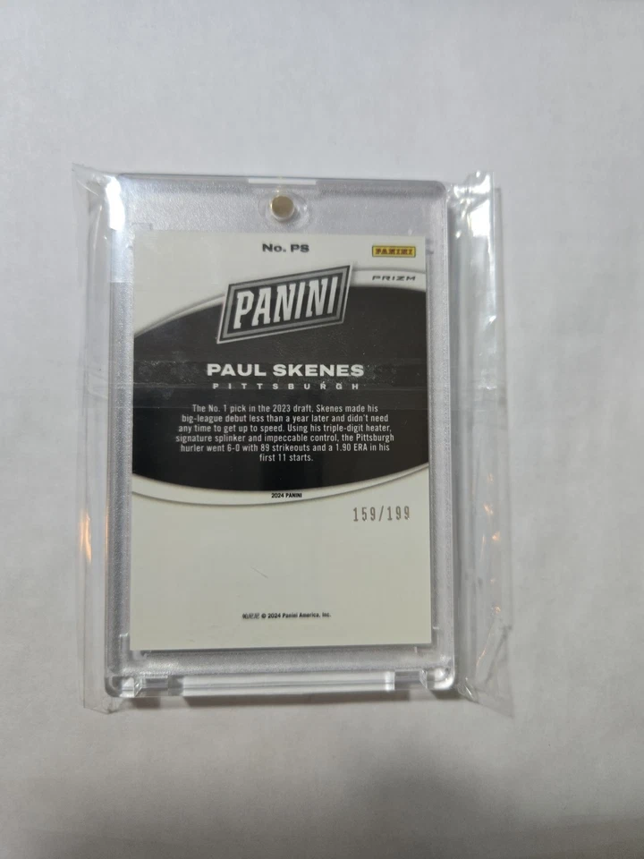2024 Panini Prizm *Black Friday Special* Paul Skenes RC Pink Refractor /199 - Image 2 of 3