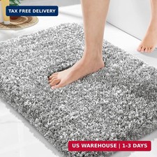 Bathroom Rugs Non Slip Washable, Ultra Soft and Water Absorbent Bath Mats, Plush
