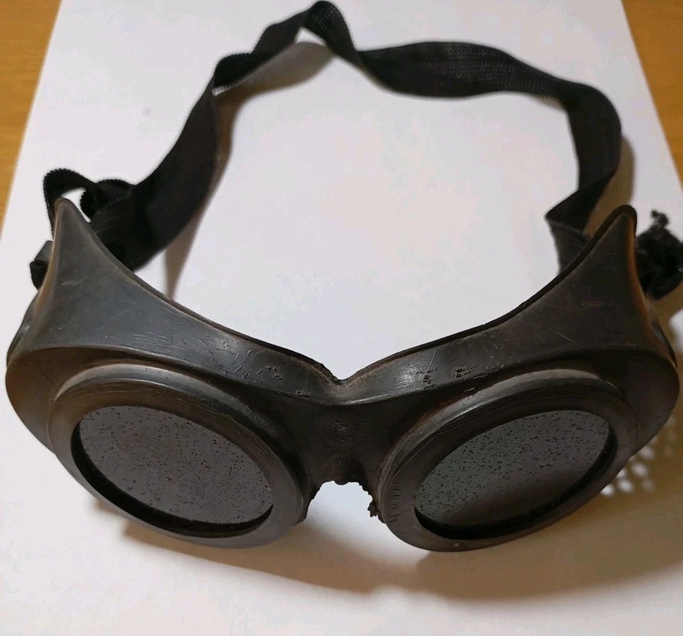 Vintage, Welding, Glasses, Original Steampunk Motorbike  Green  1960-1970. - Image 3 of 4