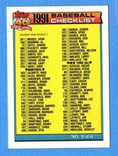 1991 Topps #527A Checklist 4 ERR/105 Keith Miller/719 Kevin McReynolds