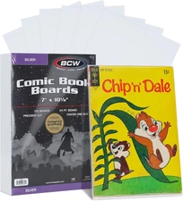 Silver Comic Book Backing Boards 7" X 10.5" – 100 Pack | Certified Acid-Free | C
