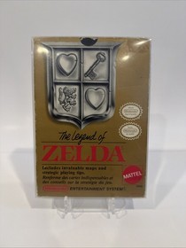 The Legend of Zelda NES Mattel Canada Box Manual Map Gold Cart Tested Save