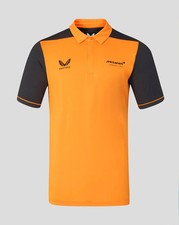 Image of McLaren Racing F1 Lando Norris Official Team Polo Shirt Mens - Papaya