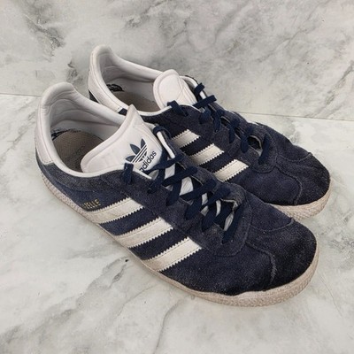 Adidas Gazelle blau weiß Wildleder Turnschuhe Herren UK 5,5 Retro Terrassenschuhe BY9144