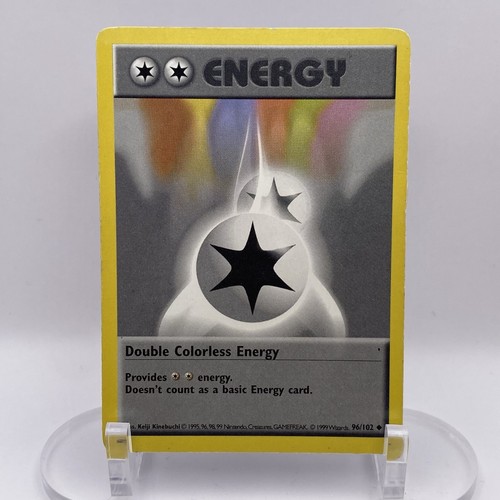 Double Colorless Energy 96/102 Base Set Shadowless MP Uncommon WOTC Pokémon TCG