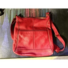 FREE SHIPPING The Sak Red Pebbled Leather Square Crossbody Bag