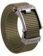 Ratchet Belt for Men, Nylon Web Tactical Belt with Automatic Slide Buckle, Ad...