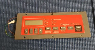 New Era Pump Systems 1000 Single Syringe Pump Face Plate/FOR PARTS AND REPAIR
