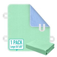 1 PCS Reusable Positioning Bed Pads 34x36 Inch 4 Handles Washable Waterproof