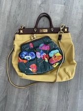 Marc Jacobs Canvas & Leather Robert Duffy Frog Bag on Bag Yellow Vintage