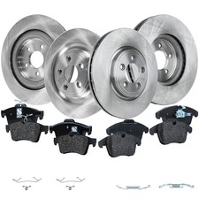 Brake Disc and Pad Kit For 09-15 Jaguar XF 06-08 S-Type Front and Rear