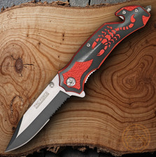 Tac Force Rescue Assisted Folding Knife 3.25" Stainless Blade Aluminum Handle