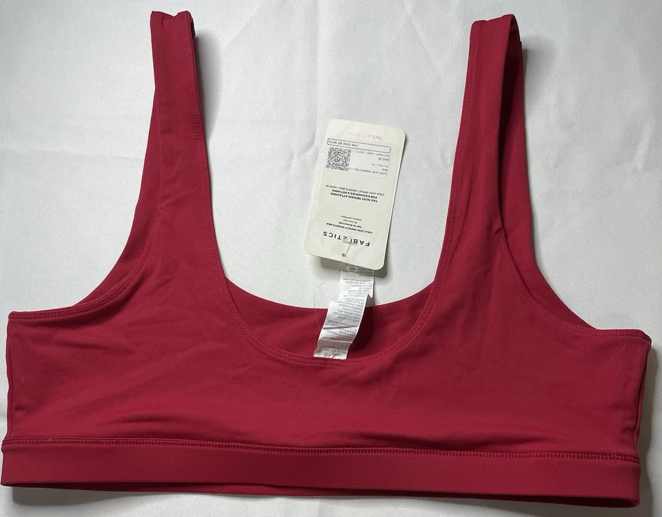 Sutiã esportivo Fabletics Lola baixo impacto 1X vermelho novo com etiquetas - Imagem 4 de 4