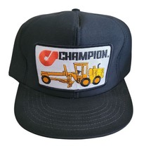 Vtg Champion Graters Hat Patch Cap Machinery USA Mesh Snap Back Baseball Trucker