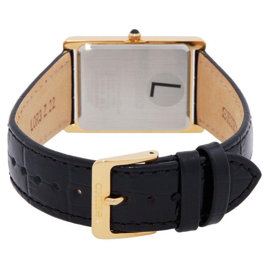 New Seiko Essentials White Dial Black leather strap Men's Watch