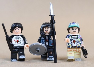 Stranger Things Minifigure Hellfire Club Eddie Munson, Mike Wheeler, Dustin Set