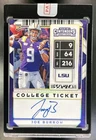 2020 Panini Contenders Draft Picks Joe Burrow RC Building Blocks Ticket Auto #/5