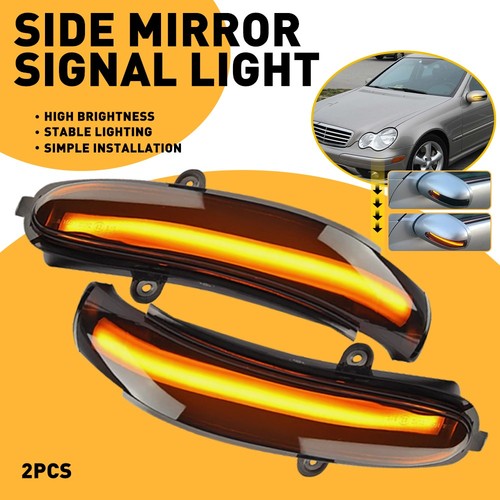 LED Left+Right Door Mirror Turn Signal Light For Mercedes W203 C-Class 2004-2007