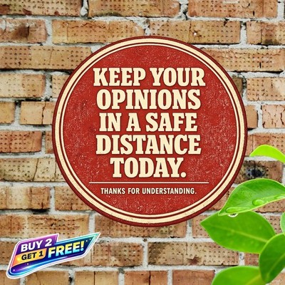 Humorous and Self Attitude Iron Decorative Sign 8x8 Home Wall Art