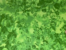 By 1/2 Yd Green on Green Tone on Tone Daisy Floral Cotton Quilt Fabric BTHY