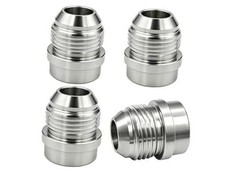 10AN Male Flare Weld On Fitting Bung Adapter for Fuel Oil Hose, 4 PCS