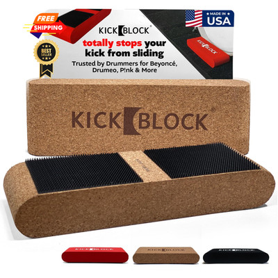 KickBlock Bass Drum Anchor   Ultra-Grip Technology   Small, Natural Cork