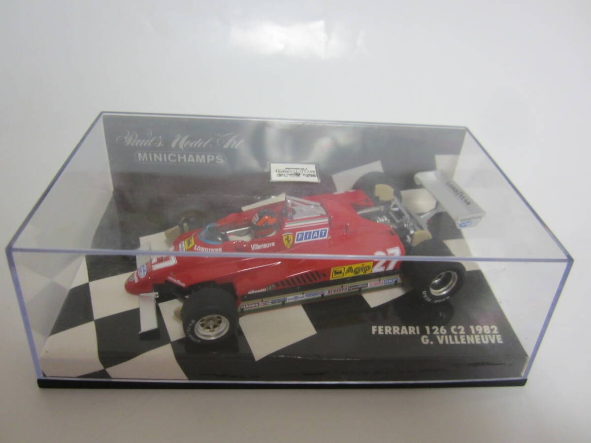 ミニカー P.M.A 1/43 J.VILLNEUVE PMA Minichamps 1/43 Ferrari 126C2 1982 No. 27 Gilles