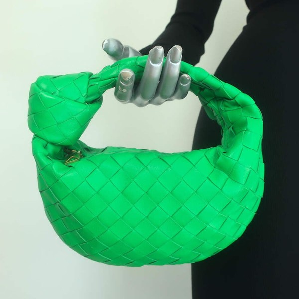 Bottega Veneta Mini Jodie Hobo Bag Parakeet Intrecciato Leather