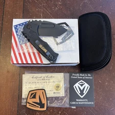 Medford Praetorian Scout M/P Tumbled D2 Tanto Blade Black G10 Handles - L41