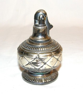 ANTIKES *RONSON GLORIA  Nr. 19023*TISCHFEUERZEUG, versilbert, Benzin, NEWARK USA