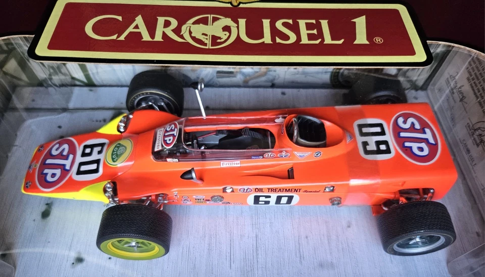 CARRUSEL LOTUS 56 1968 INDY 500 POLE SETTER STP TURBINA COCHE SIN USAR, EN CAJA ESCALA 1:18 Foto 4 de 4