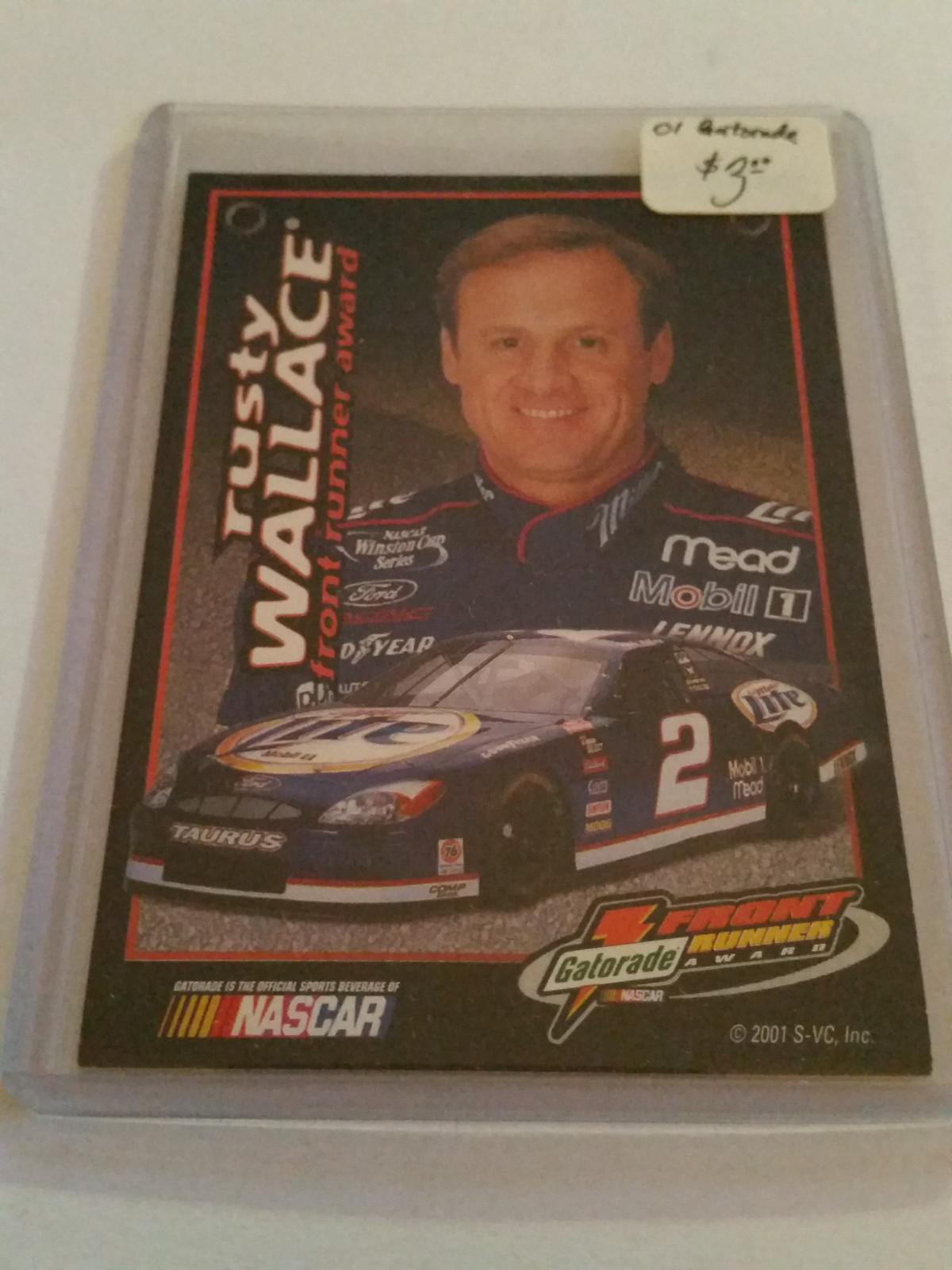 2001 Press Pass Gatorade Front Runner Award #7 Rusty Wallace