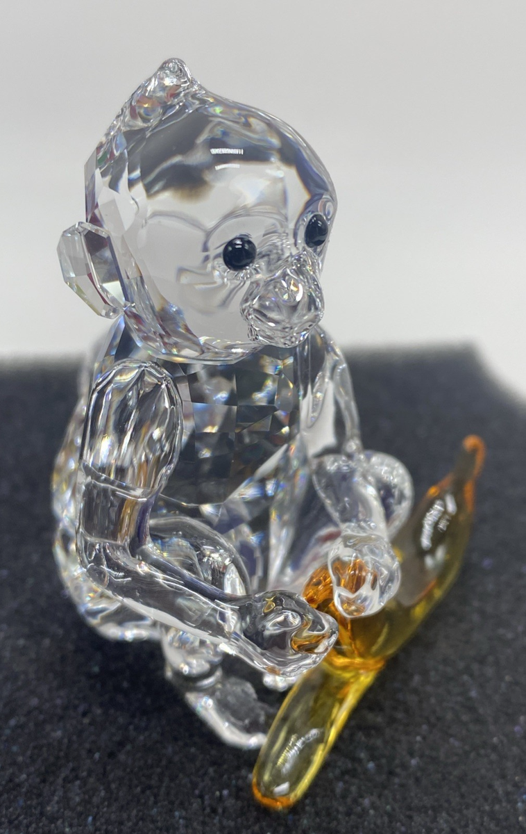 SWAROVSKI Crystal Figurine Monkey With Banana #5524239 Original