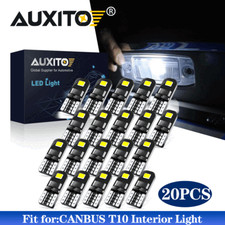20x T10 194 168 W5w Led License Plate Interior Light Bulbs 6500k Canbus White 2e