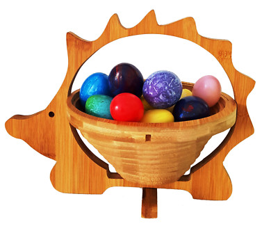 Panier Décoratif Hérisson En Bois - Corbeille De Fruits Automnale - Cleanprince