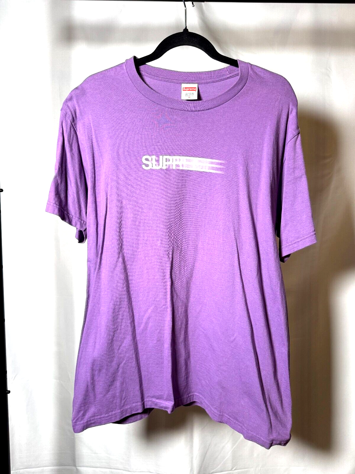 2020 Supreme MOTION LOGO T-Shirt PURPLE Size Medium Lilac Tee SS20T75