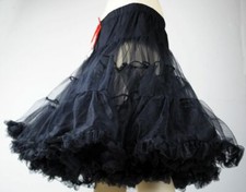 Hell Bunny Petticoat Black Long 29" Tulle Under Skirt, L-XXL, L, XL, XXL, New
