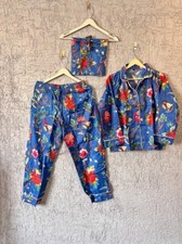 Indian 100 Cotton Floral Print PJ Set Bridesmaid Pajama Set Women Nightwear Suit