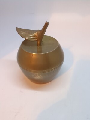 Vintage Brass Apple Bell with Nice Patina and Ring Tone 3.5'' X 3'' Collectible 
