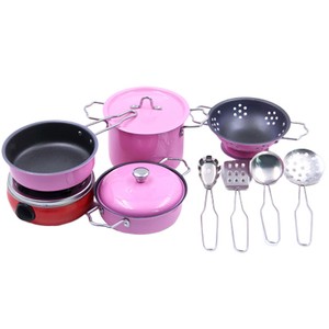 pink toy pots and pans
