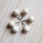 100pcs Wood Push Pins, Round Wooden Head Decorative Thumb Tacks for Crafts
