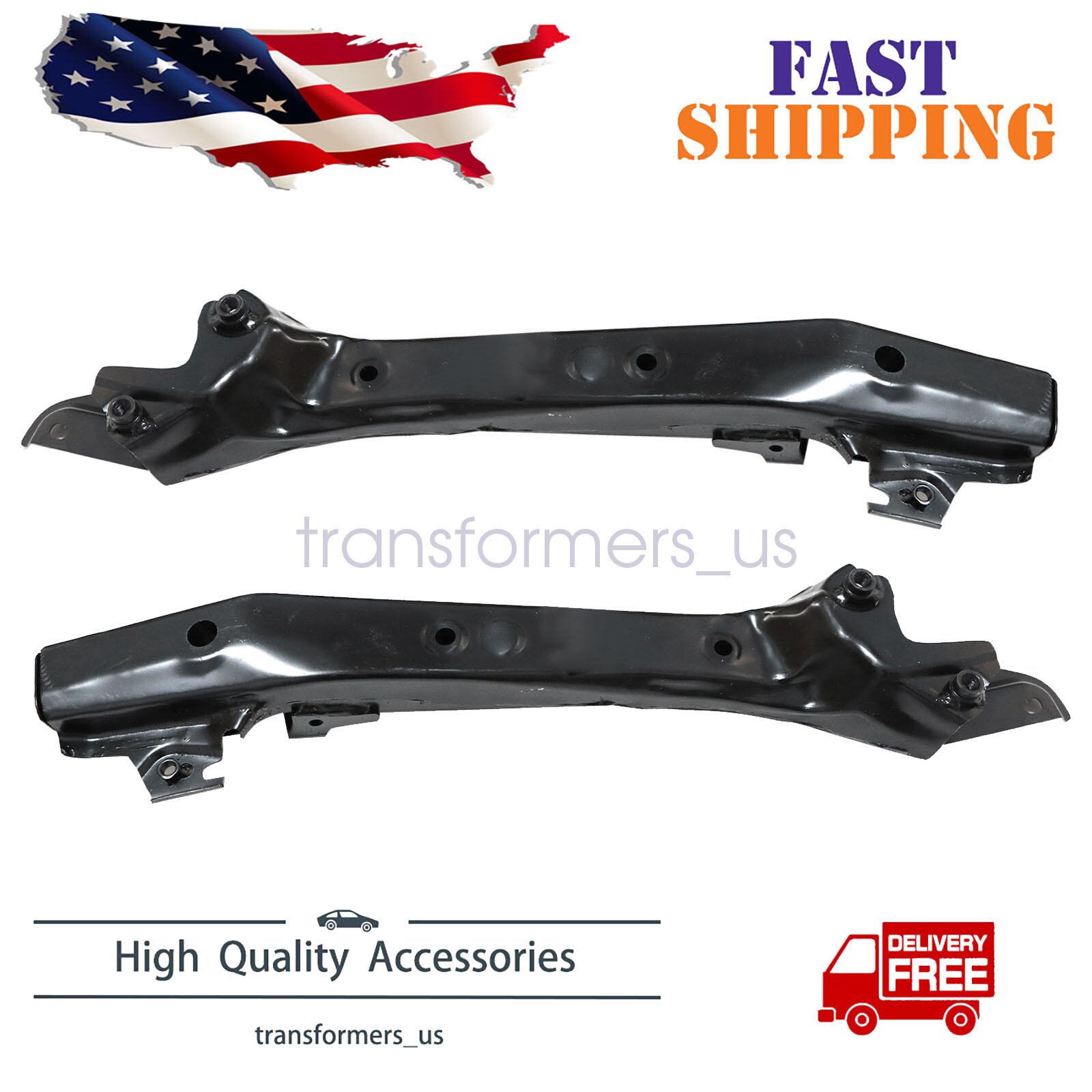 Front Right+Left Subframe Extension Brace Crossmember For Honda Civic 2022-25