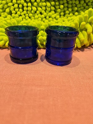 Two Cobalt Blue  Heaping Dessert Spoonful Dose Cups
