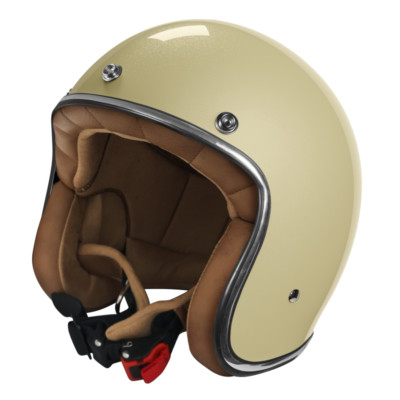 Helm Jet Motorrad Stormer QUARTZ Off White Pearly Cafe Racer Custom Vintag Retro