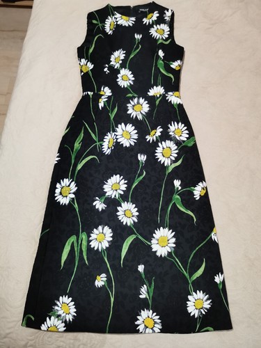 AUTH SS2016 Dolce&Gabbana brocade jacquard daisy floral printed Dress IT 40 - Bild 9 von 16