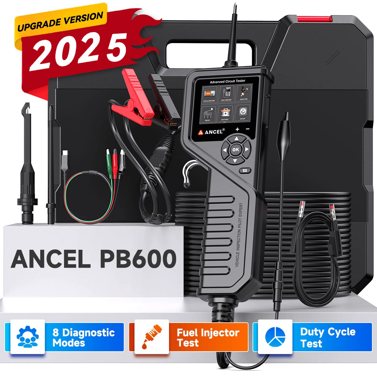 ANCEL PB600 Power Circuit Probe Tester with Relay/Battery/Injector Test 8-35V - Picture 1 of 14